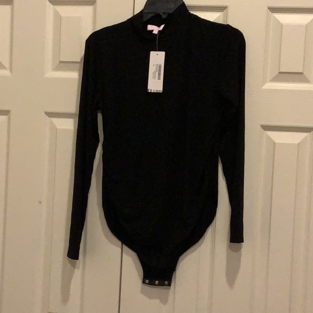 *NEW* Maternity mock turtleneck bodysuit, black